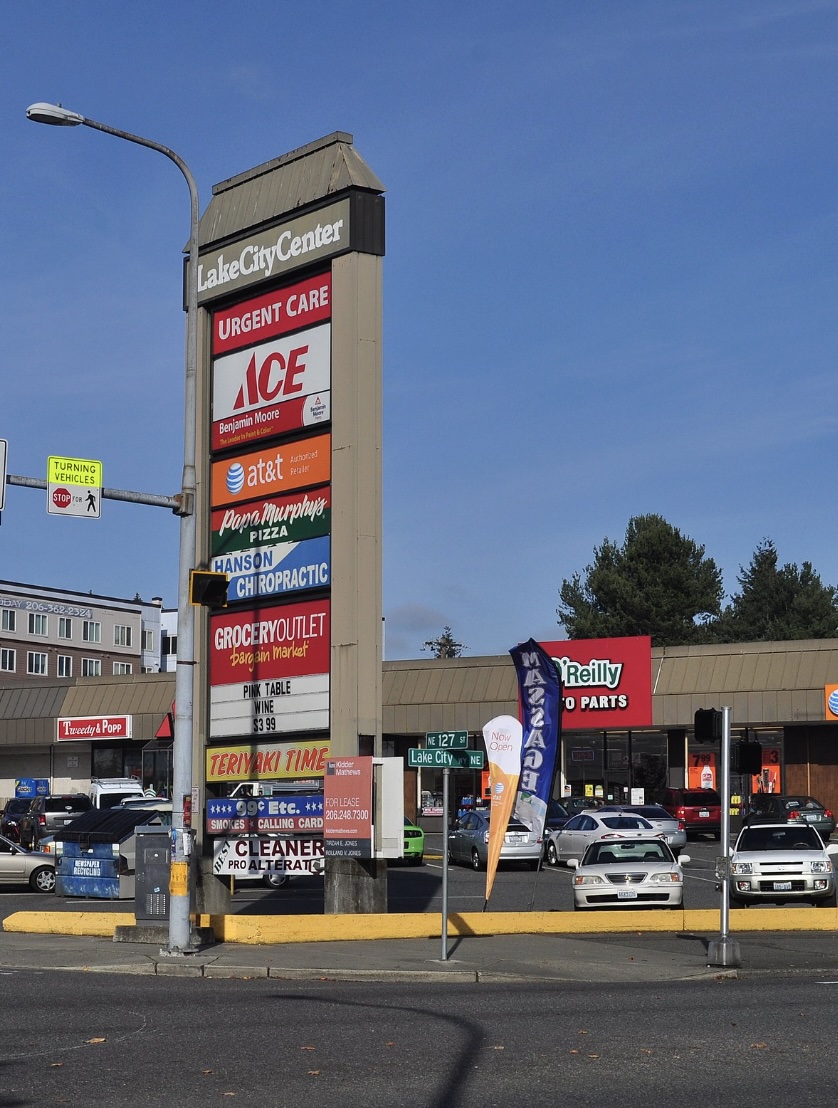 Shopping center signage and tenant directory